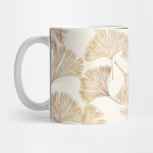 Gingko leaves gold light Mug